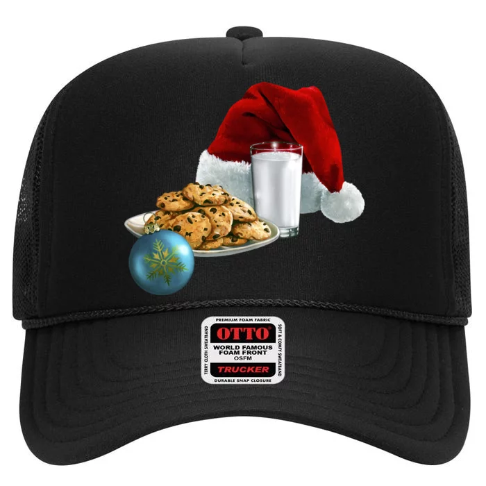 Santa's Milk & Cookies High Crown Mesh Trucker Hat