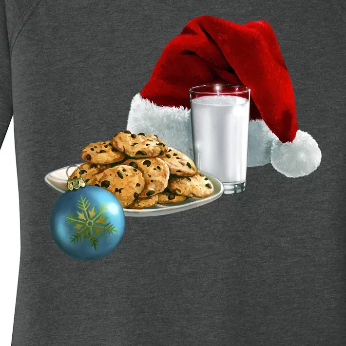 Santa's Milk & Cookies Women's Perfect Tri Tunic Long Sleeve Shirt