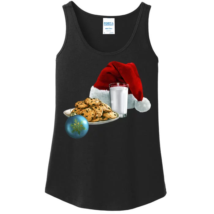 Santa's Milk & Cookies Ladies Essential Tank