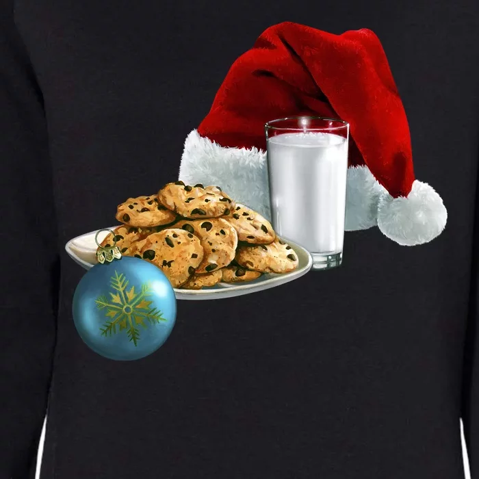 Santa's Milk & Cookies Womens California Wash Sweatshirt