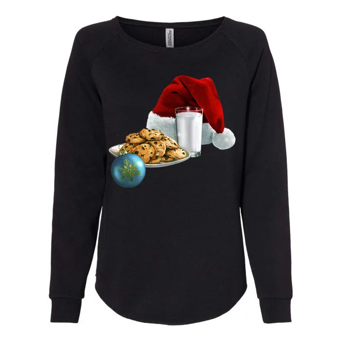 Santa's Milk & Cookies Womens California Wash Sweatshirt