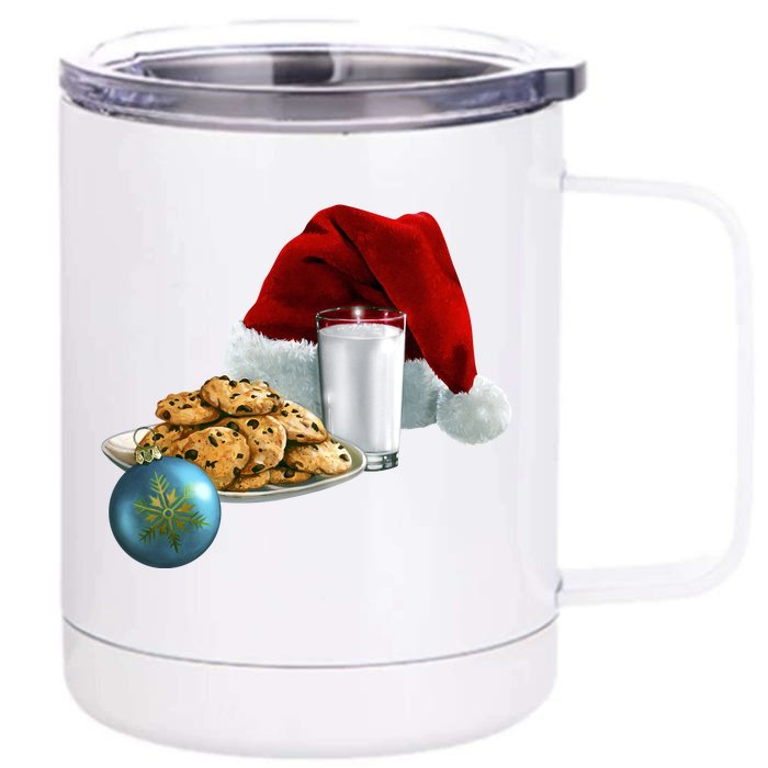 Santa's Milk & Cookies Front & Back 12oz Stainless Steel Tumbler Cup