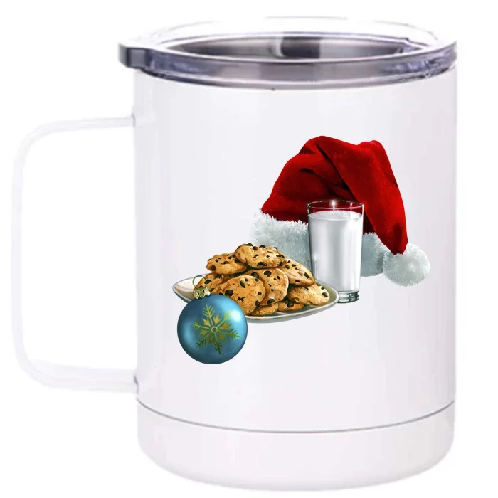 Santa's Milk & Cookies Front & Back 12oz Stainless Steel Tumbler Cup