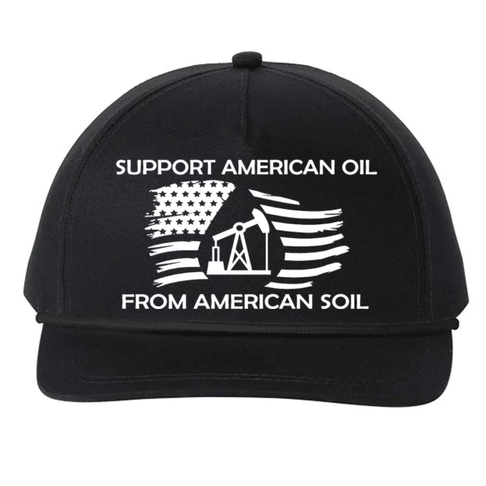 Support American Oil From American Soil USA Snapback Five-Panel Rope Hat