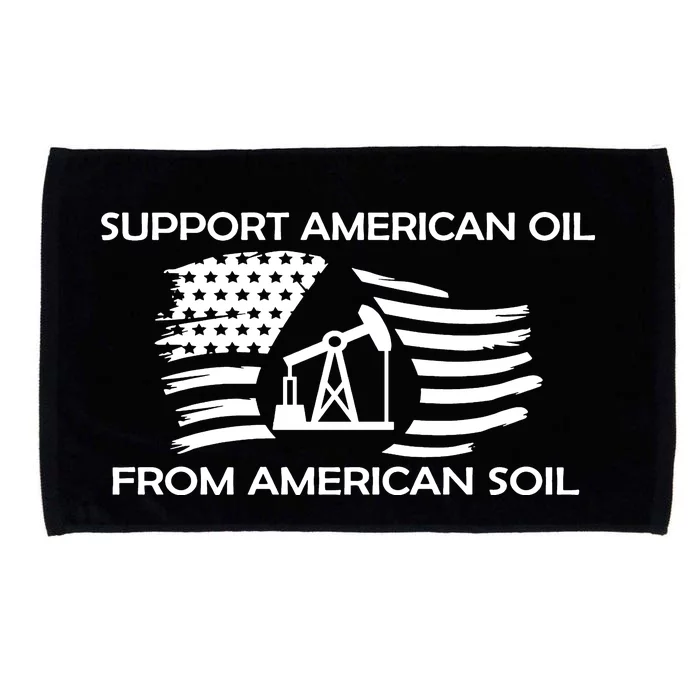 Support American Oil From American Soil USA Microfiber Hand Towel