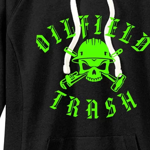 Skull And Oilfield Design Great Women's Fleece Hoodie