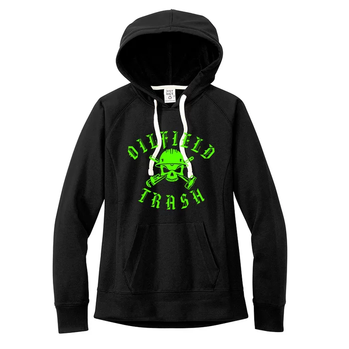 Skull And Oilfield Design Great Women's Fleece Hoodie