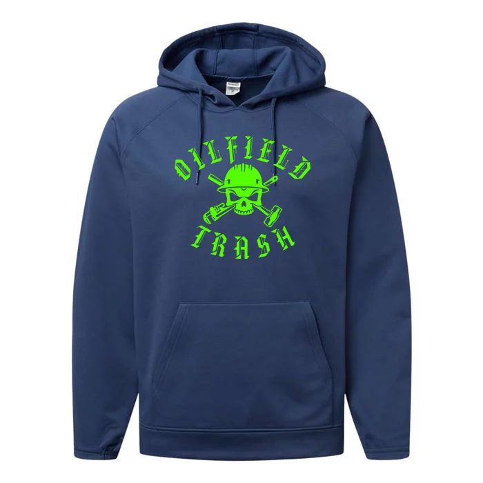 Skull And Oilfield Design Great Performance Fleece Hoodie