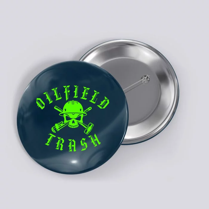 Skull And Oilfield Design Great Button