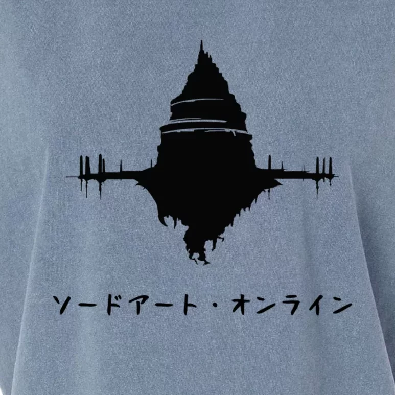 Sword Art Online Aincrad Aincrad Castle Anime Castle Sao Castle Black Versio Garment-Dyed Women's Muscle Tee