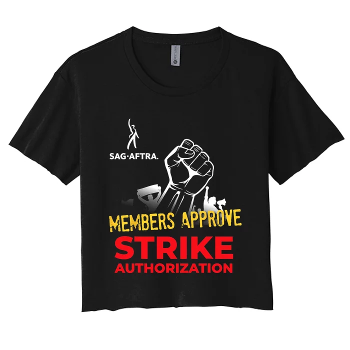 SAG_ AFTRA ON STRIKE Women's Crop Top Tee