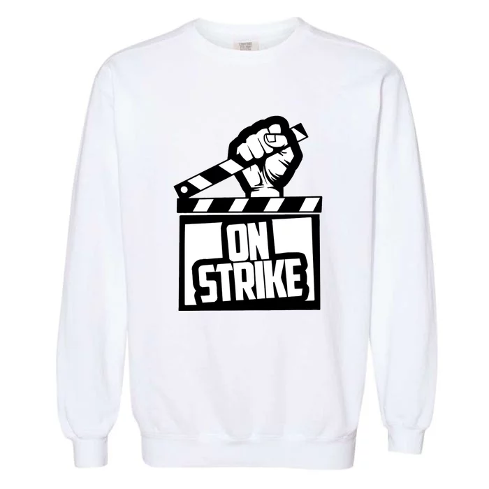 Sag Aftra On Strike WGA Protest Background Actor On Strike Garment-Dyed Sweatshirt