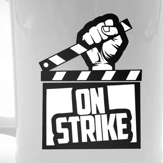 Sag Aftra On Strike WGA Protest Background Actor On Strike Front & Back Beer Stein