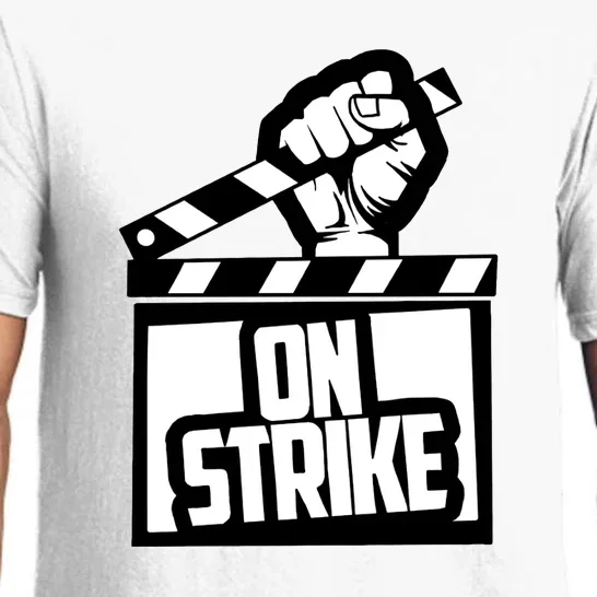 Sag Aftra On Strike WGA Protest Background Actor On Strike Pajama Set