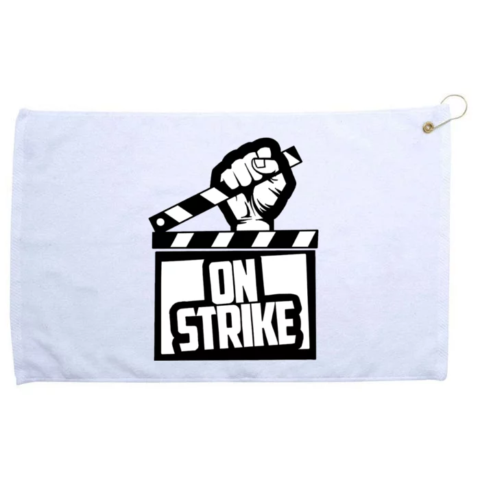 Sag Aftra On Strike WGA Protest Background Actor On Strike Grommeted Golf Towel