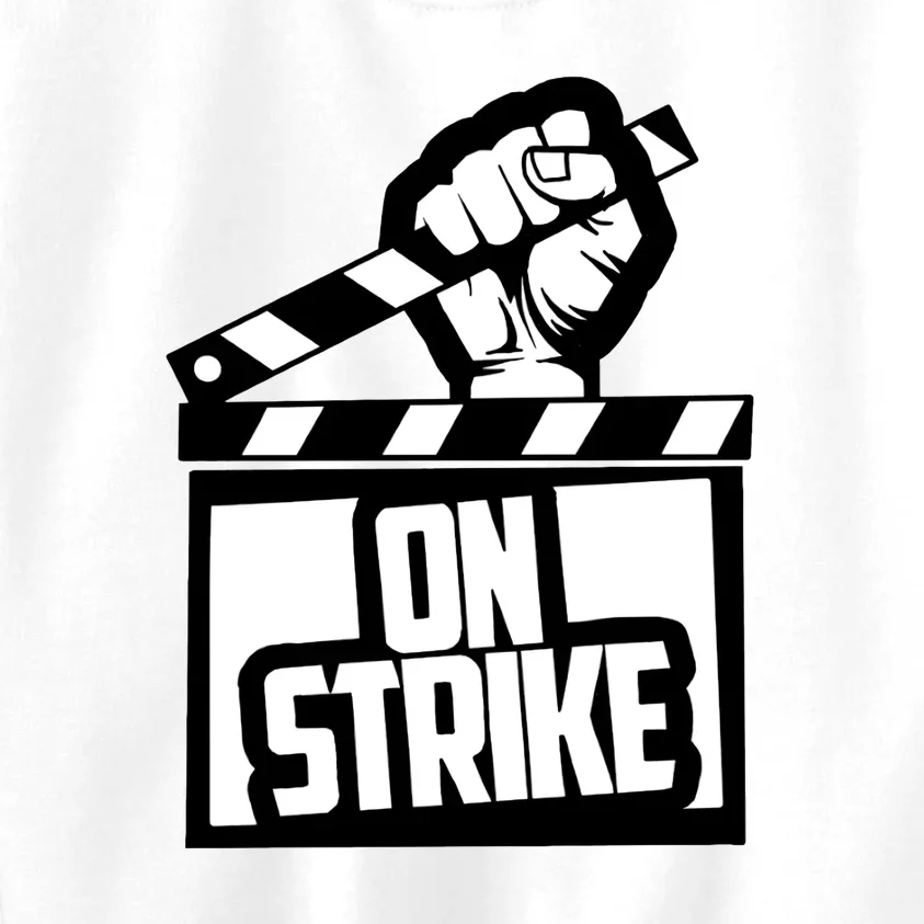 Sag Aftra On Strike WGA Protest Background Actor On Strike Kids Sweatshirt