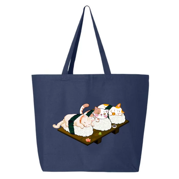 Sushi Anime Otaku Cat Kawaii Japanese Food Cat Lovers Gift 25L Jumbo Tote