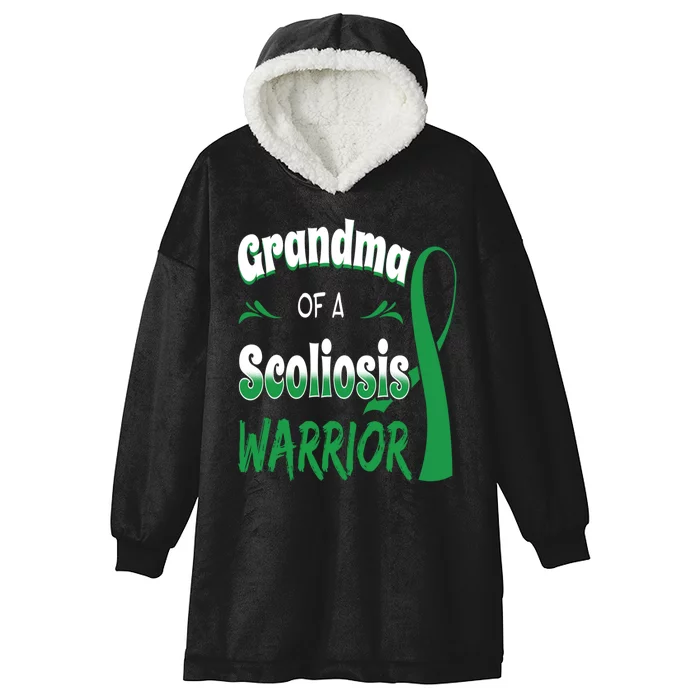 Scoliosis Awareness Orthopedic Scoliometer Grandma Grandmom Hooded Wearable Blanket