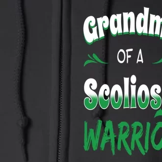 Scoliosis Awareness Orthopedic Scoliometer Grandma Grandmom Full Zip Hoodie