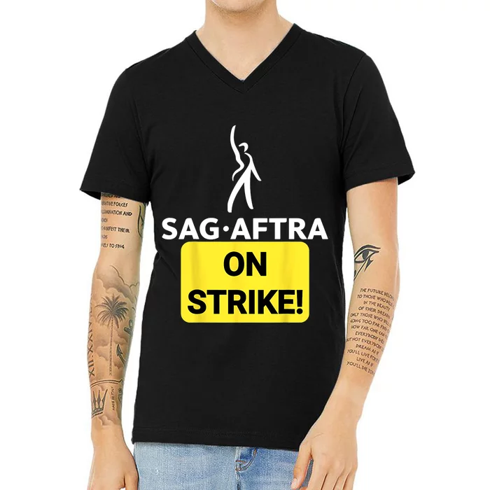 SAG _AFTRA On Strike Stand With SAG _AFTRA Classic V-Neck T-Shirt