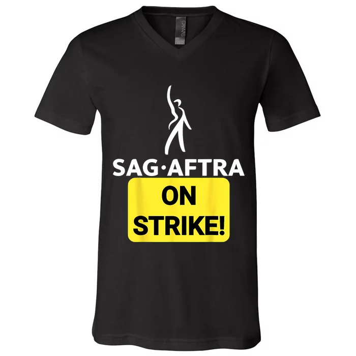 SAG _AFTRA On Strike Stand With SAG _AFTRA Classic V-Neck T-Shirt