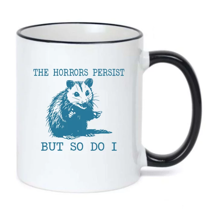 Sarcastic Angry Opossum Black Color Changing Mug