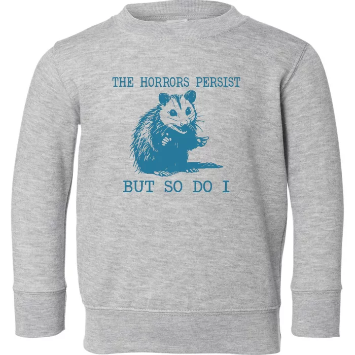 Sarcastic Angry Opossum Toddler Sweatshirt