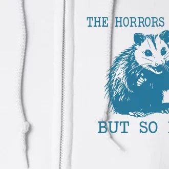 Sarcastic Angry Opossum Full Zip Hoodie