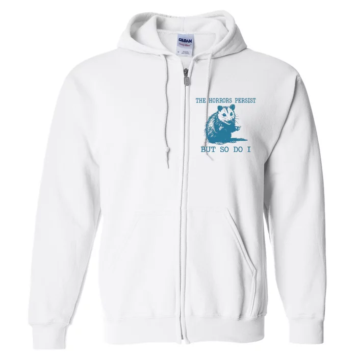 Sarcastic Angry Opossum Full Zip Hoodie