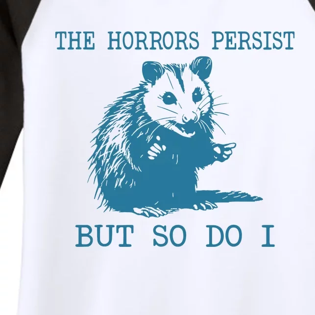 Sarcastic Angry Opossum Women's Tri-Blend 3/4-Sleeve Raglan Shirt