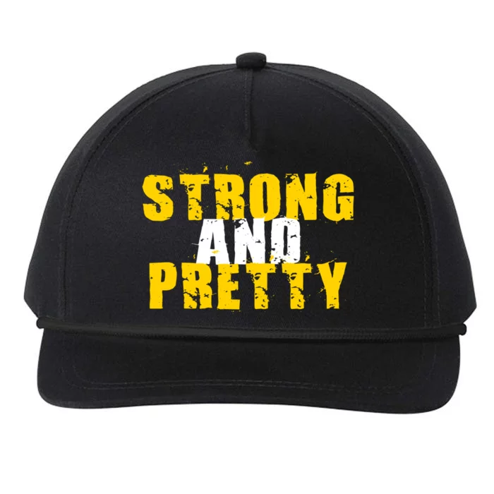 Strong And Pretty Gym Muscle Workout Gift Snapback Five-Panel Rope Hat