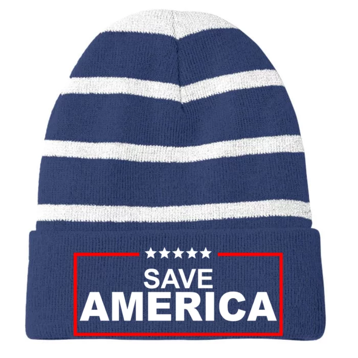 Save America Political Striped Beanie with Solid Band