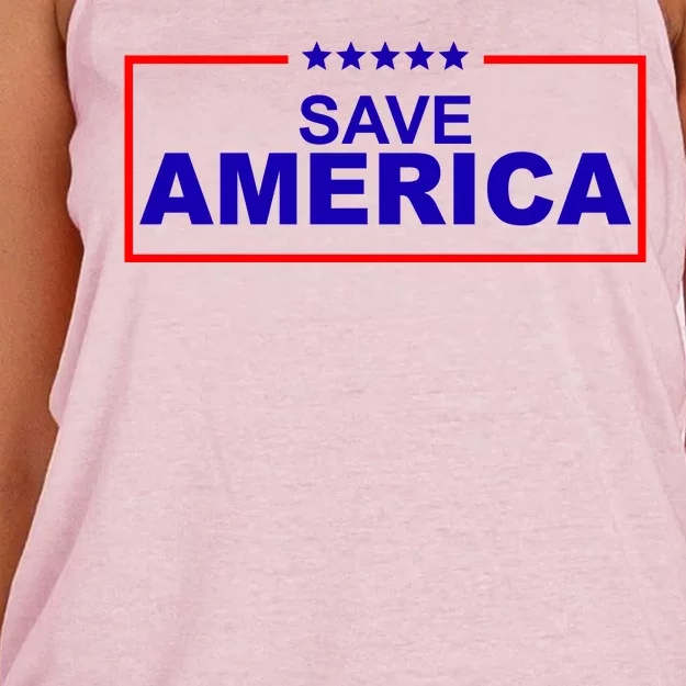 Save America Political Women's Knotted Racerback Tank