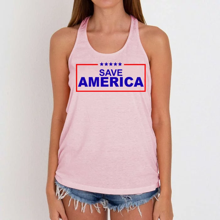 Save America Political Women's Knotted Racerback Tank