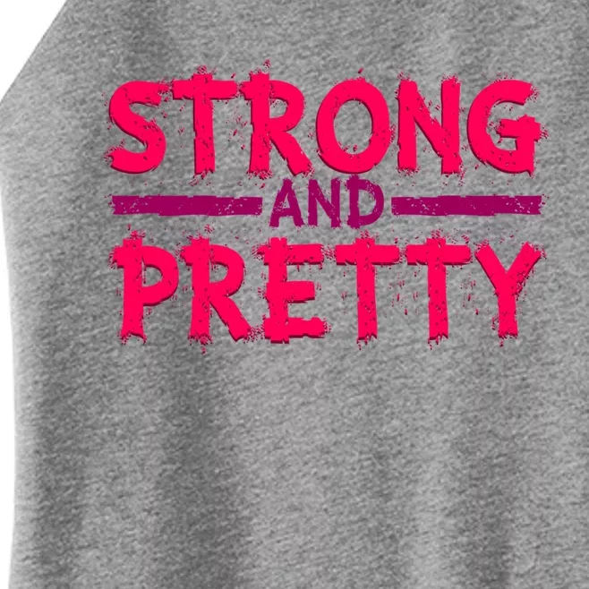 Strong And Pretty Weightlifting Fitness Gym Gift Women’s Perfect Tri Rocker Tank