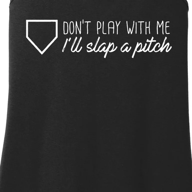 Slap A Pitch Softball Slapper Graphic Ladies Essential Tank