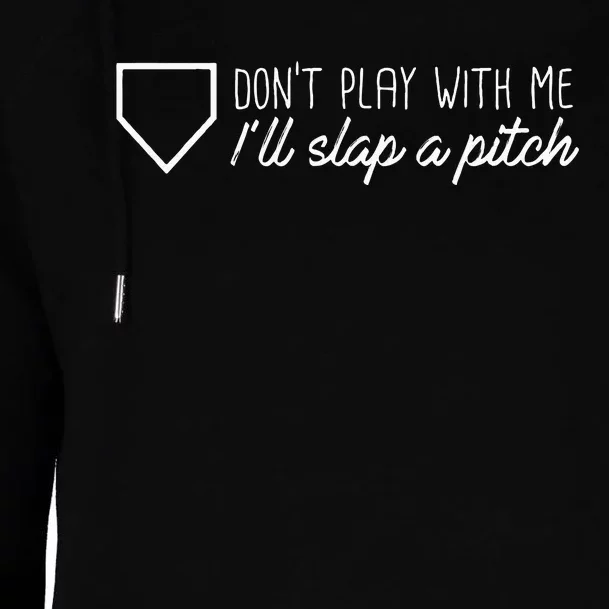 Slap A Pitch Softball Slapper Graphic Womens Funnel Neck Pullover Hood