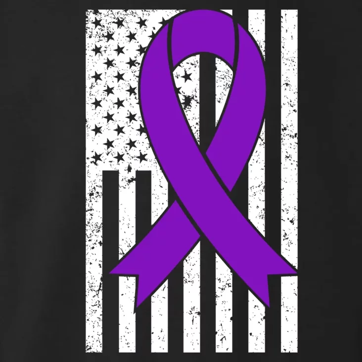 Sarcoidosis Awareness Purple Ribbon American Flag Graphic Toddler Hoodie