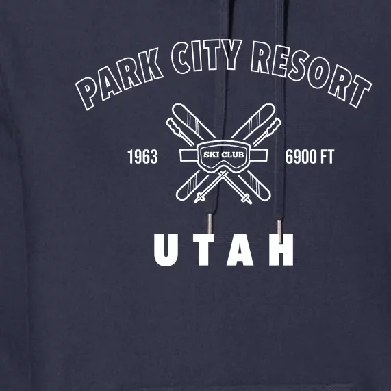 Ski At Park City Simple Premium Hoodie