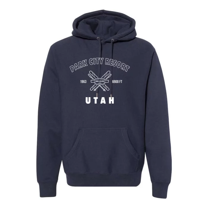 Ski At Park City Simple Premium Hoodie