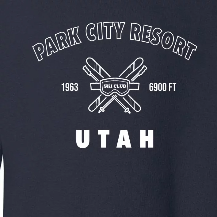 Ski At Park City Simple Toddler Sweatshirt