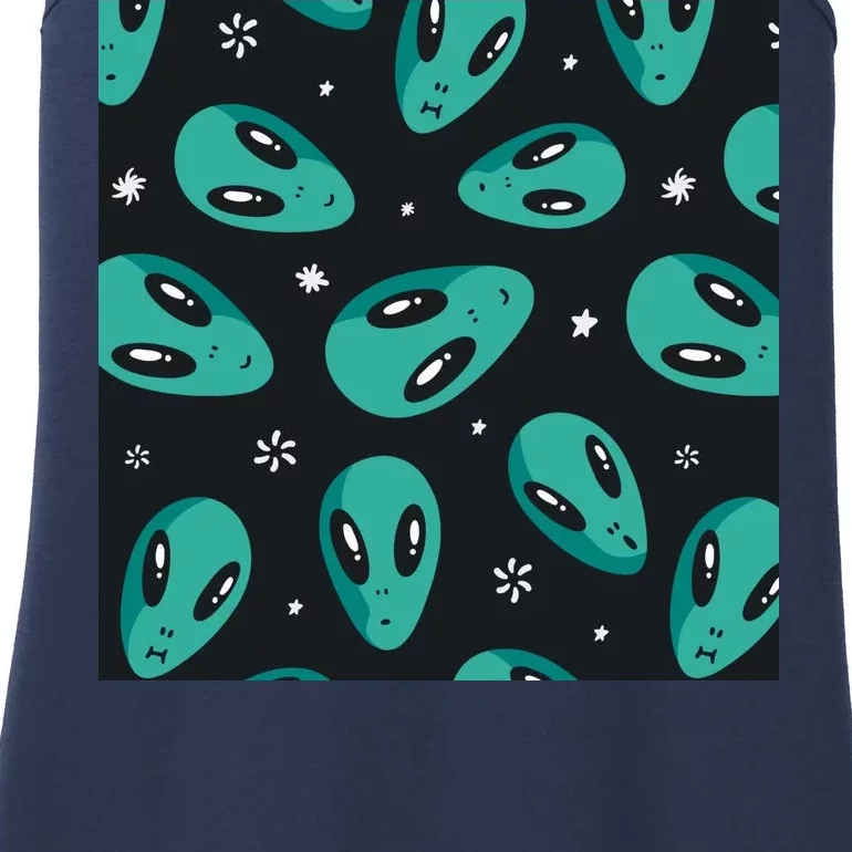 Space Alien Pattern Ladies Essential Tank