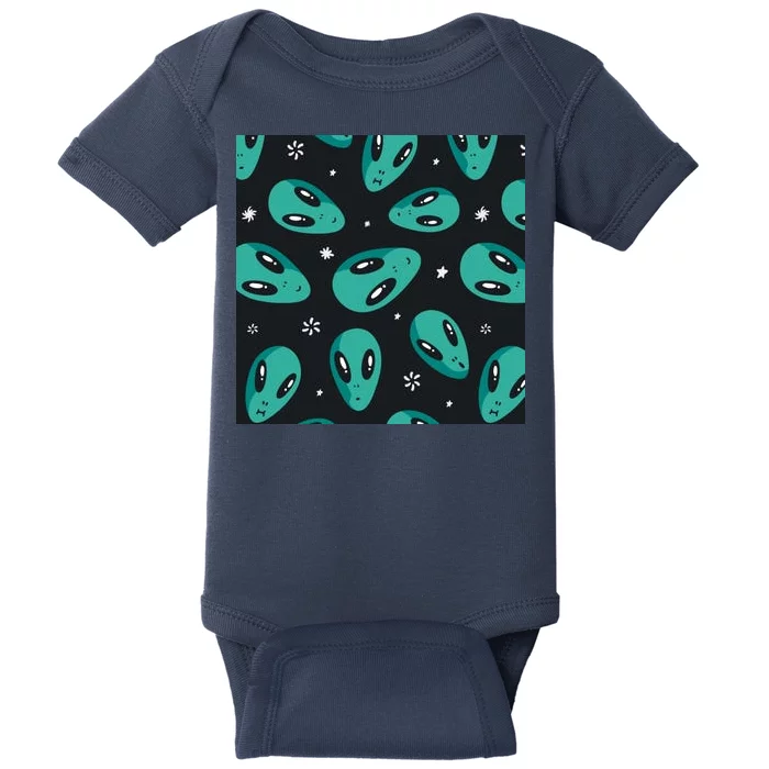 Space Alien Pattern Baby Bodysuit