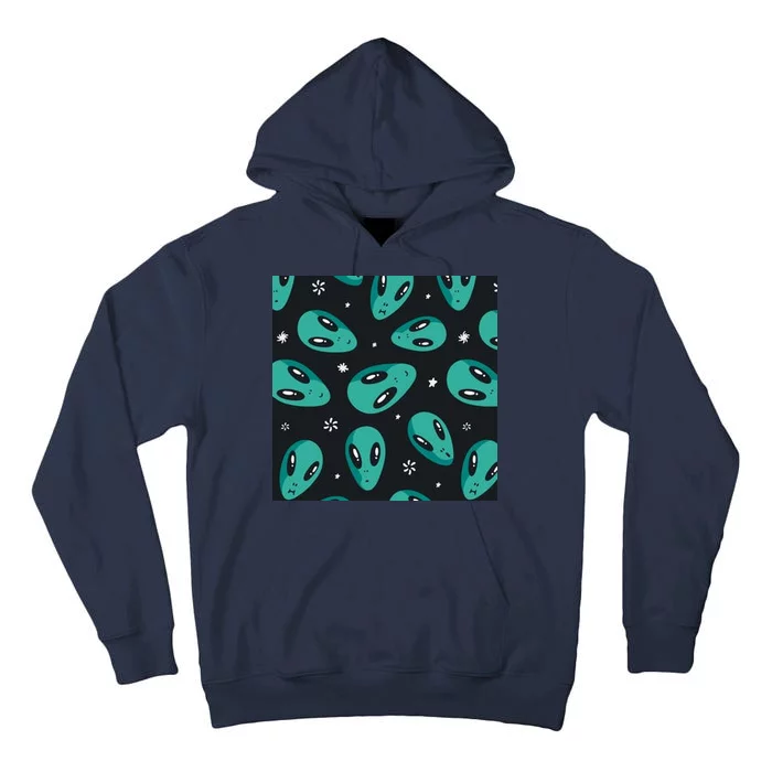 Space Alien Pattern Tall Hoodie