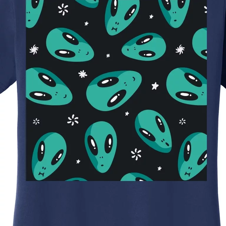 Space Alien Pattern Women's T-Shirt