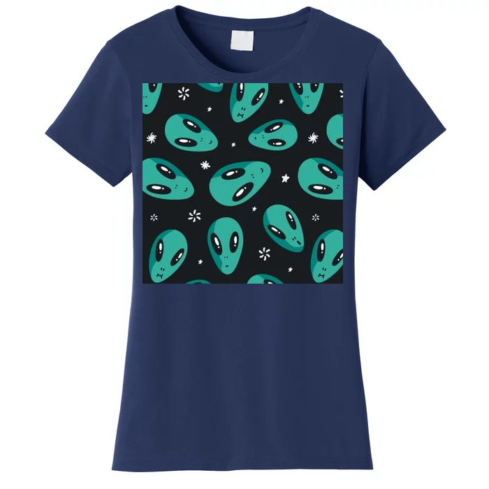 Space Alien Pattern Women's T-Shirt