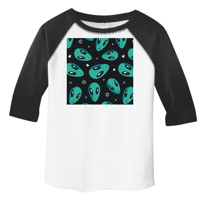 Space Alien Pattern Toddler Fine Jersey T-Shirt