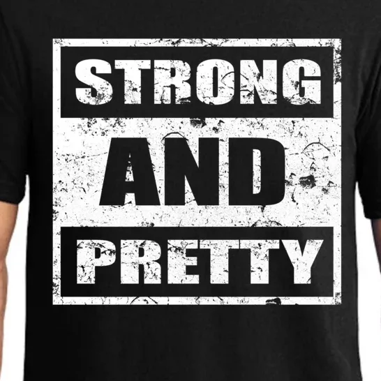 Strong And Pretty Great Gift Strong Workout Gym Gift 132 Gift Pajama Set