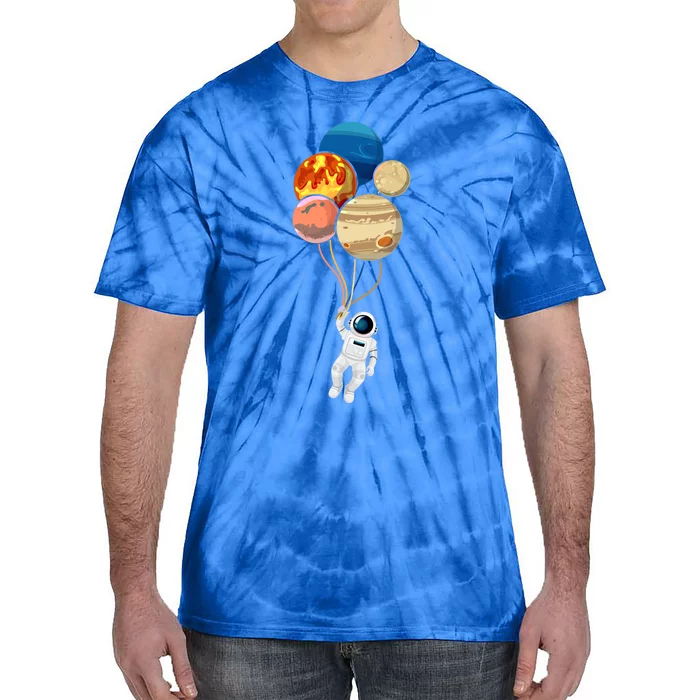 Space Astronaut Planet Balloons Rocketship Astronomy Gift Tie-Dye T-Shirt