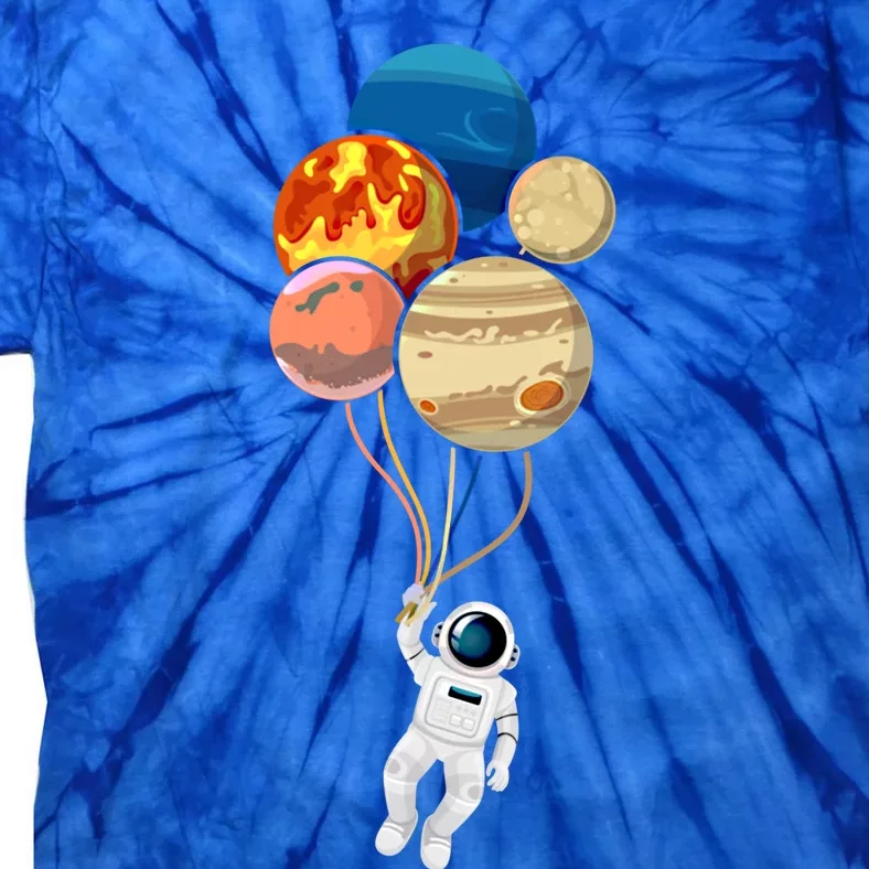 Space Astronaut Planet Balloons Rocketship Astronomy Gift Tie-Dye T-Shirt